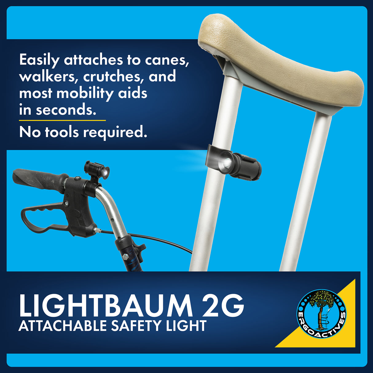 Crutch & Cane Flashlights, LightBaum 2G Brand New Version