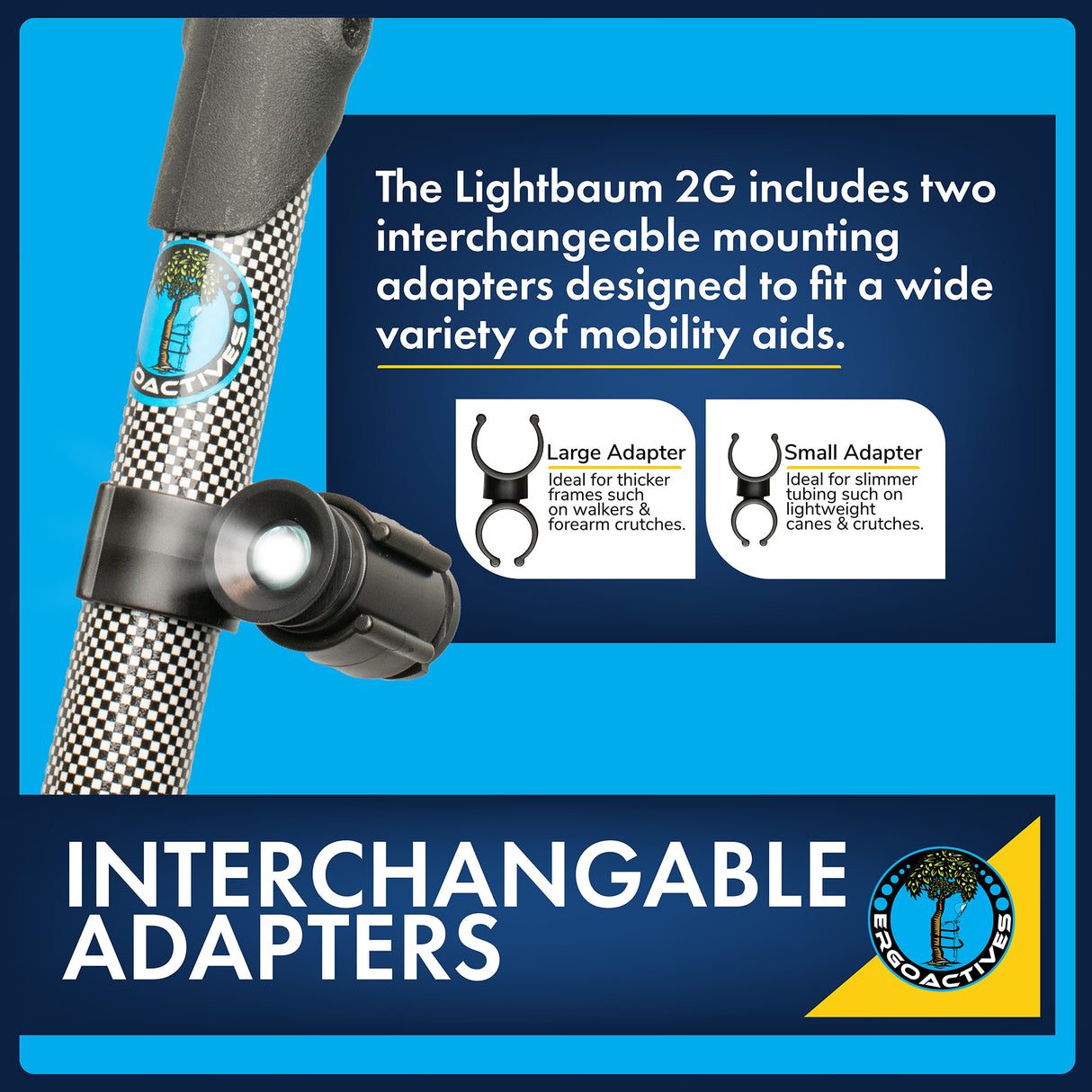 Crutch & Cane Flashlights, LightBaum 2G Brand New Version