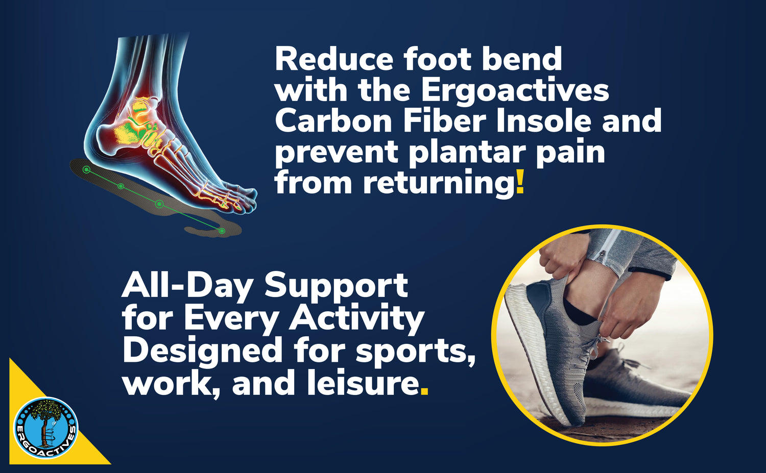 Ergoactives Carbon Fiber Insole (1 Pair-2 Units)