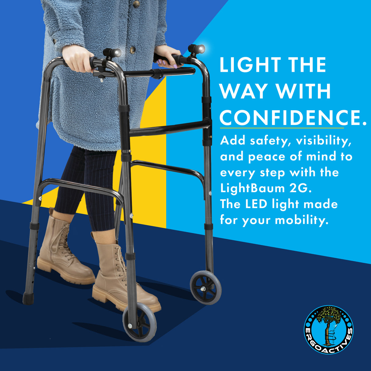 Crutch & Cane Flashlights, LightBaum 2G Brand New Version