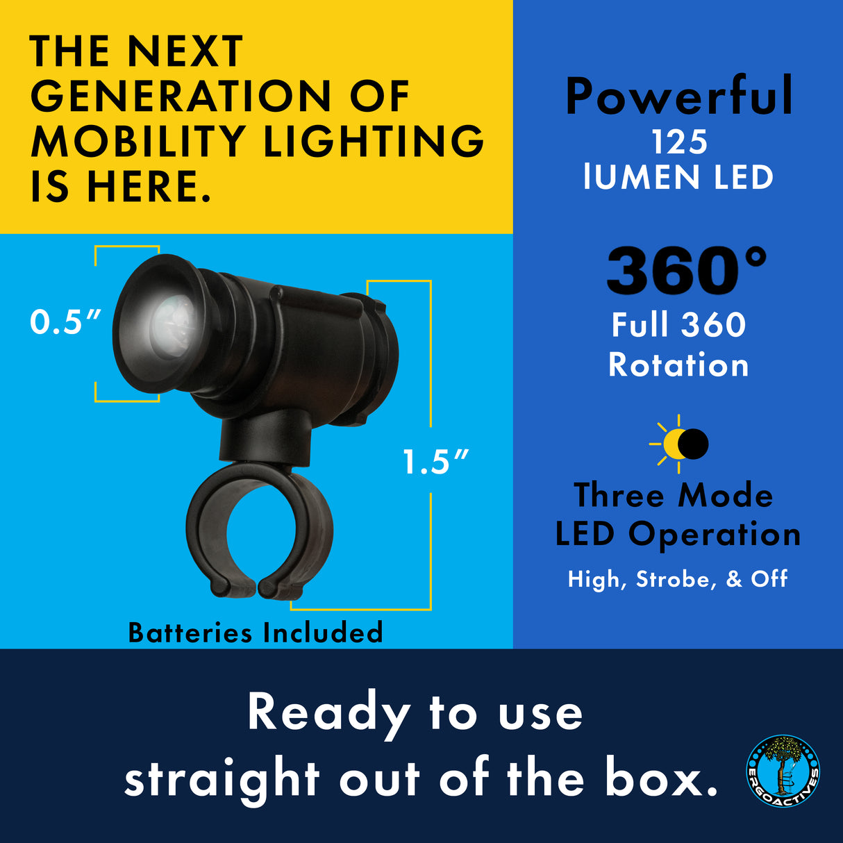 Crutch & Cane Flashlights, LightBaum 2G Brand New Version