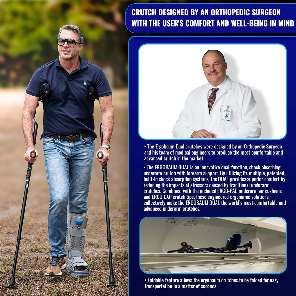 Ergobaum Dual Underarm Crutches