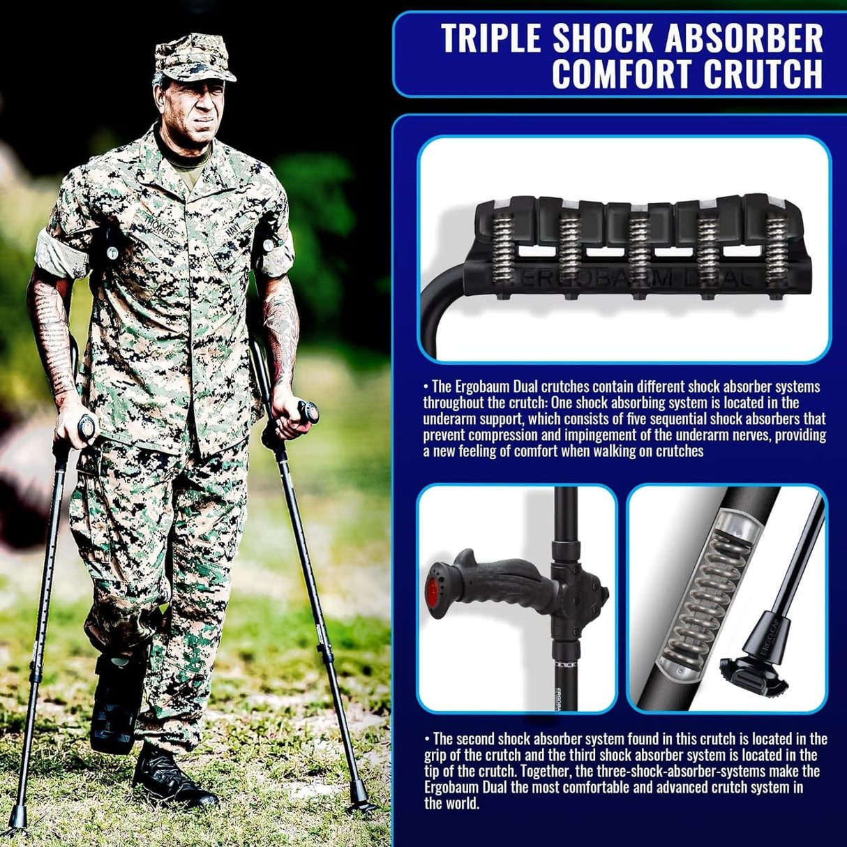 Ergobaum Dual Underarm Crutches