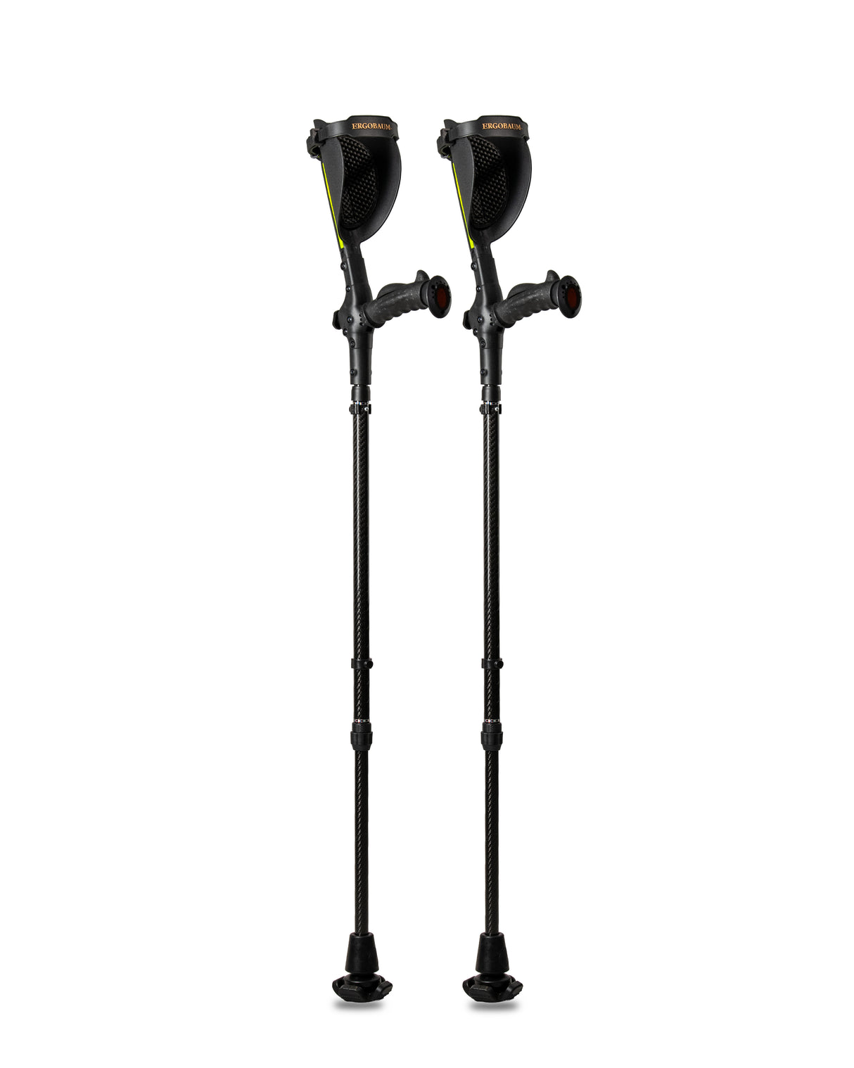 Ergobaum XG Black Mamba Ultralight Carbon Fiber Forearm Crutches