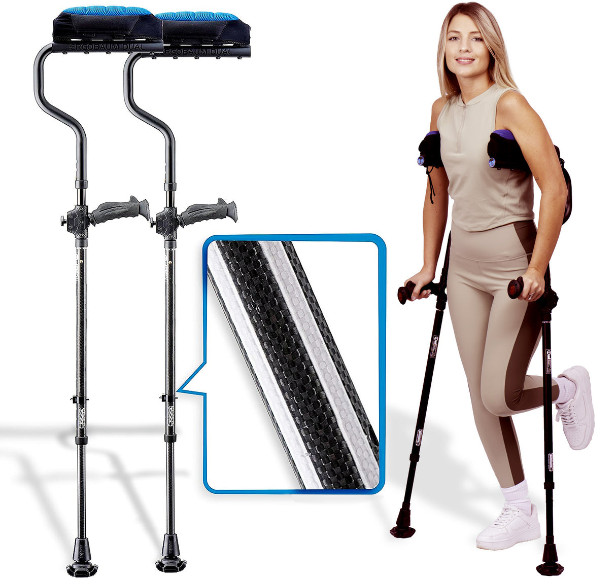 Ergobaum Dual Underarm Crutches
