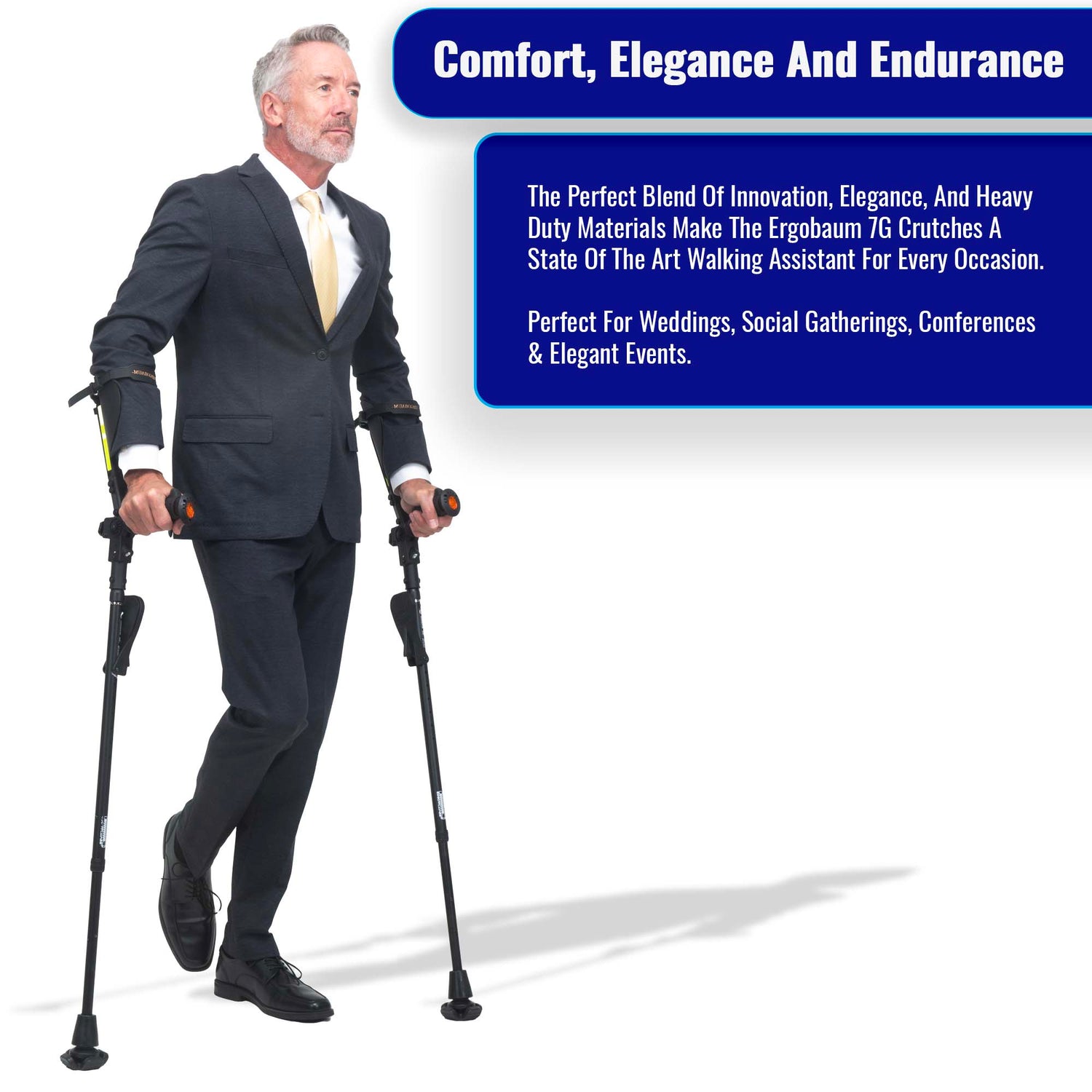 7G Ergobaum Adult Forearm Crutches