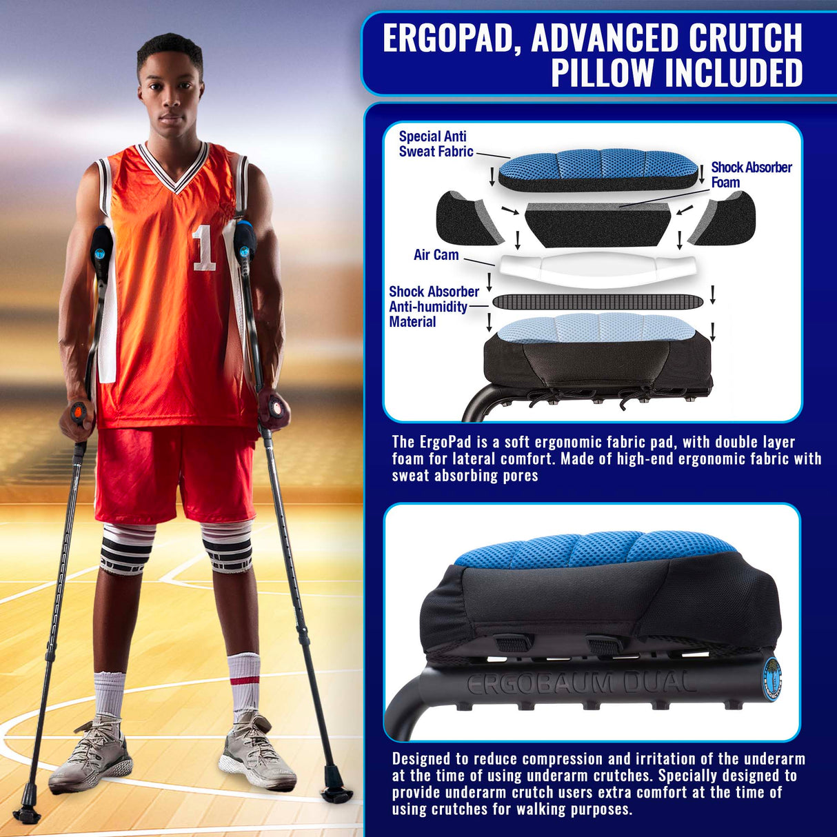 Ergobaum Dual Underarm Crutches