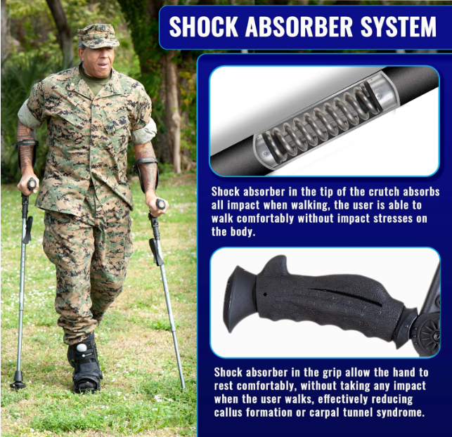7G Ergobaum Adult Forearm Crutches