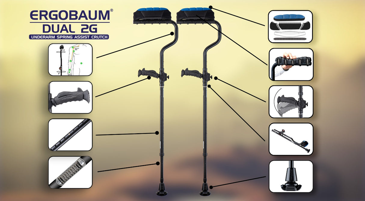 Ergobaum Dual Underarm Crutches