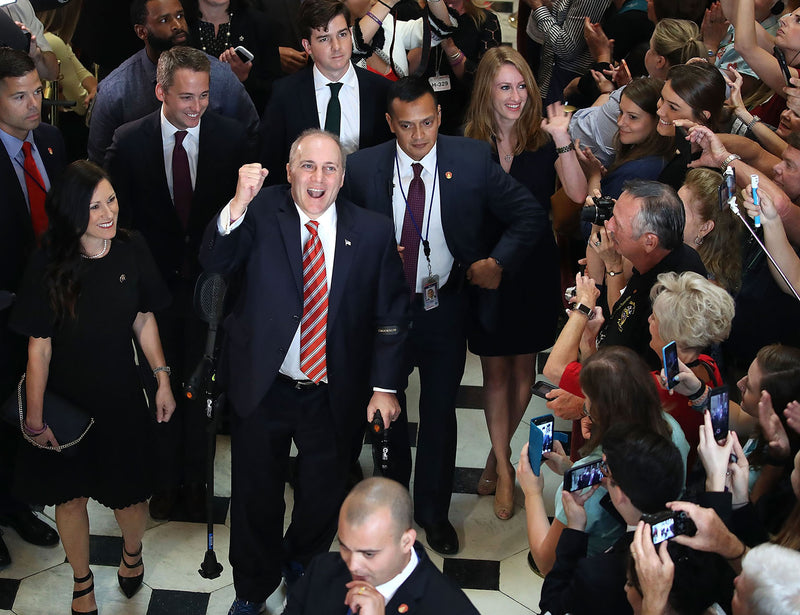 The Return of Republican Congressman Steve Scalise & the Supercrutches!