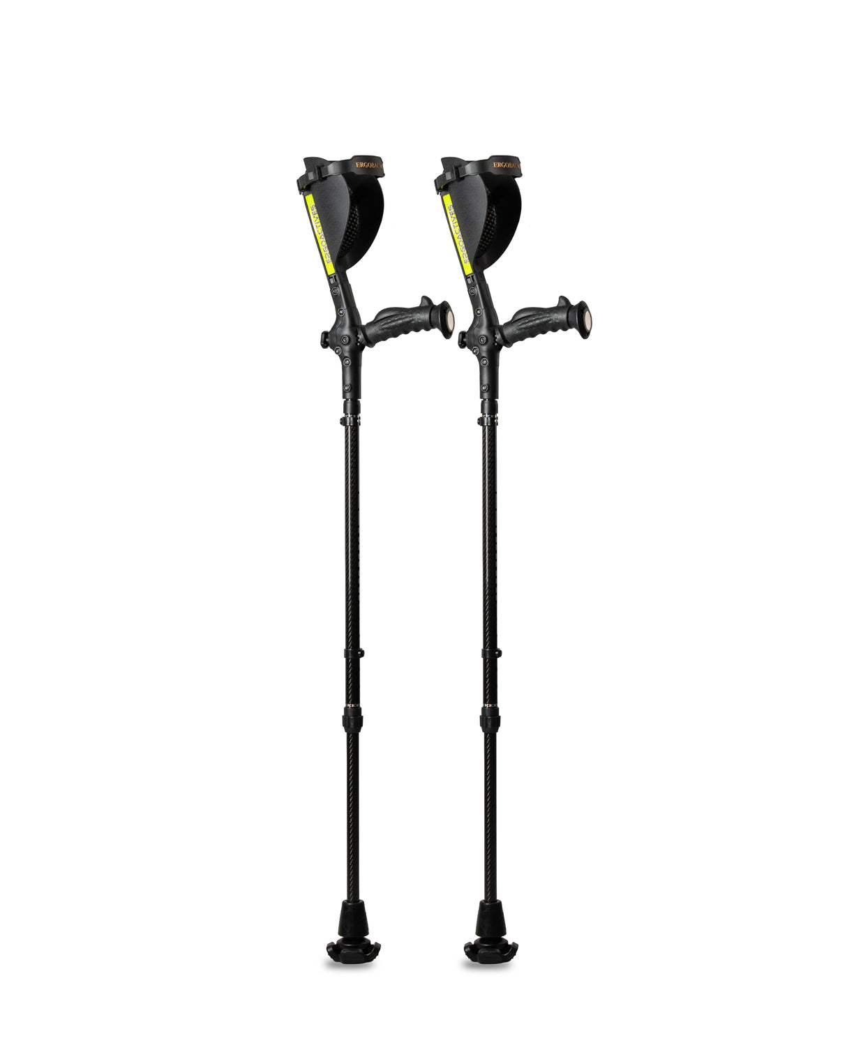 Ergobaum XG Black Mamba Ultralight Carbon Fiber Forearm Crutches