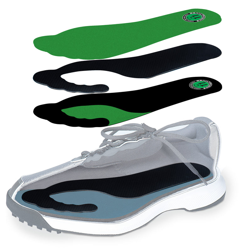 Ergo Carbon Fiber Insole Plus Edition (1 Unit), Rigid with Padding for Men and Women (Sizes M 9-12 and W 7-9)
